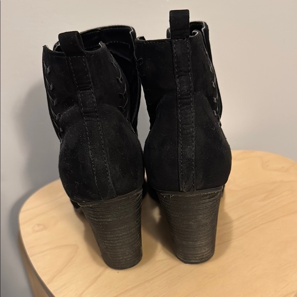 Carlos Western Black Ankle Boots 10 - Picture 2 of 5